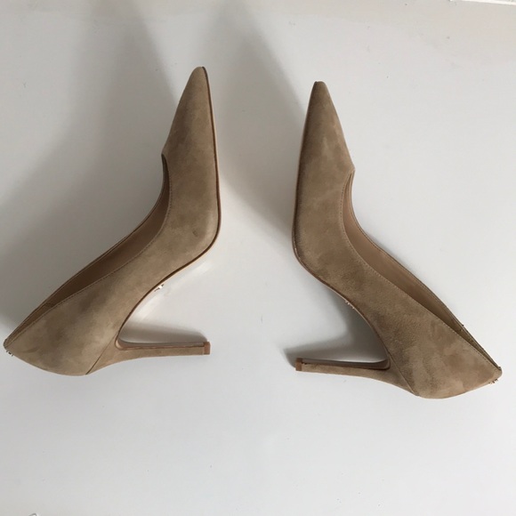 Sam Edelman Hazel Pointed Toe Pumps oatmeal Suede - Picture 6 of 8